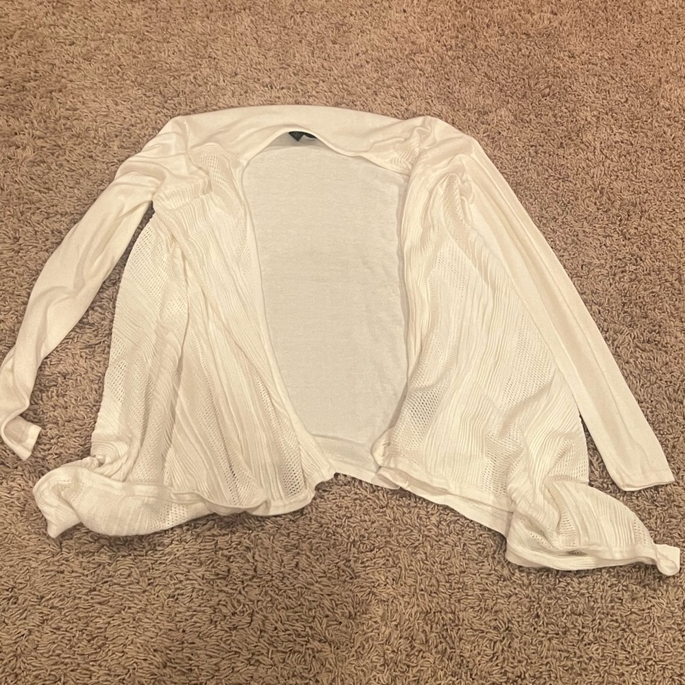 white sweater